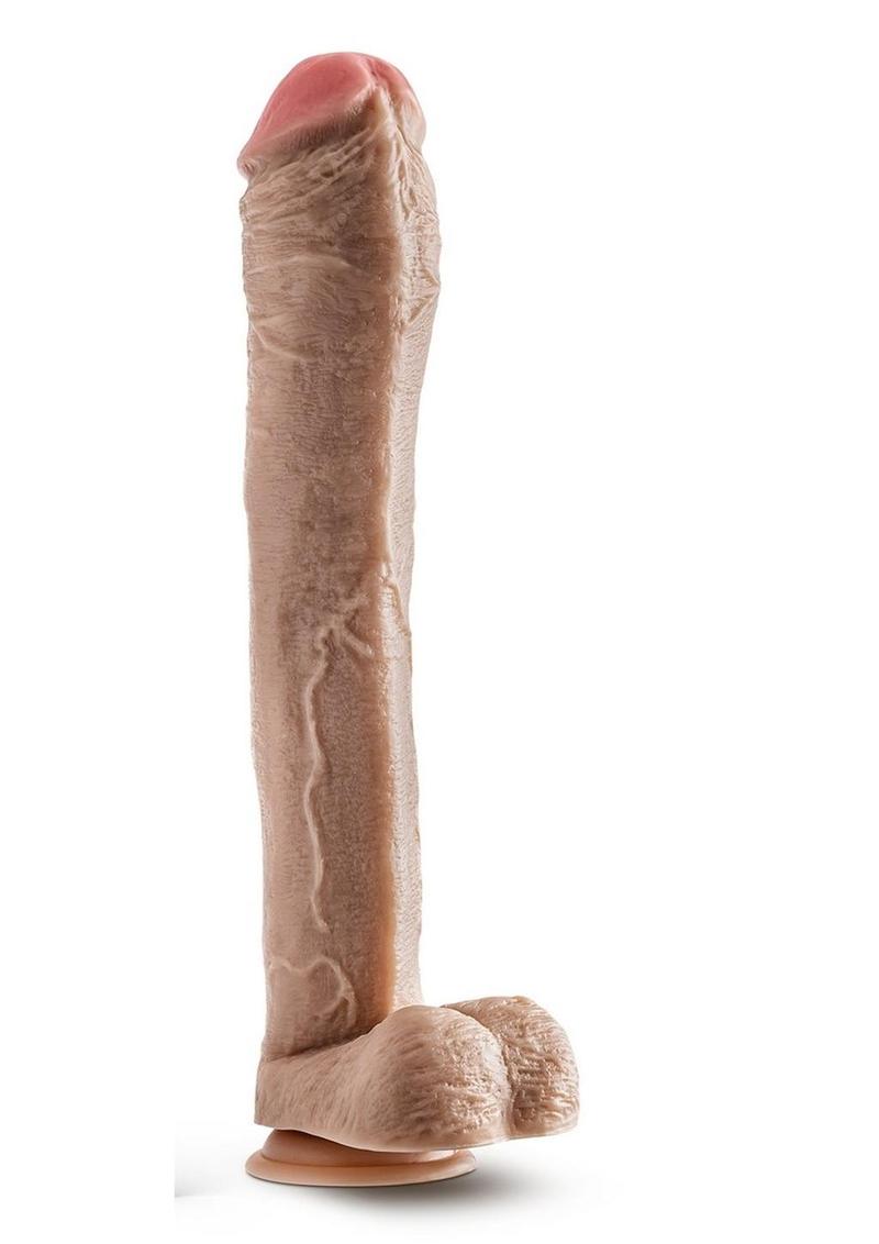 Dr. Skin Mr. Ed Dildo with Balls and Suction Cup - Vanilla - 13in