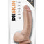 Dr. Skin Mr. Mayor Dildo with Balls and Suction Cup - Vanilla - 9in