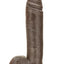 Dr. Skin Mr. Mister Dildo with Balls and Suction - Chocolate - 10.5in