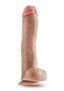 Dr. Skin Mr. Savage Dildo with Balls and Suction Cup - Vanilla - 11.5in