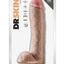 Dr. Skin Mr. Savage Dildo with Balls and Suction Cup - Vanilla - 11.5in