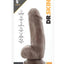 Dr. Skin Mr. Smith Dildo with Balls and Suction Cup - Chocolate - 7in