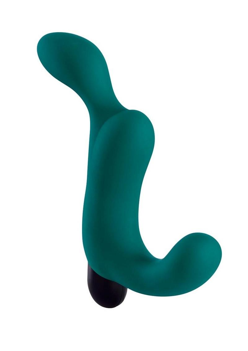 Duke Silicone Vibrating Prostate Anal Plug - Deep Sea - Blue