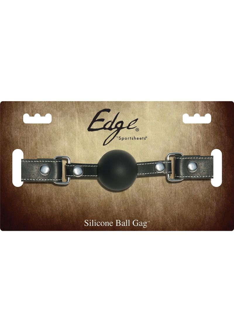 Edge Silicone Ball Gag with Adjustable Leather Strap