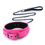 Electra Play Things Pu Leather Collar and Leash - Pink