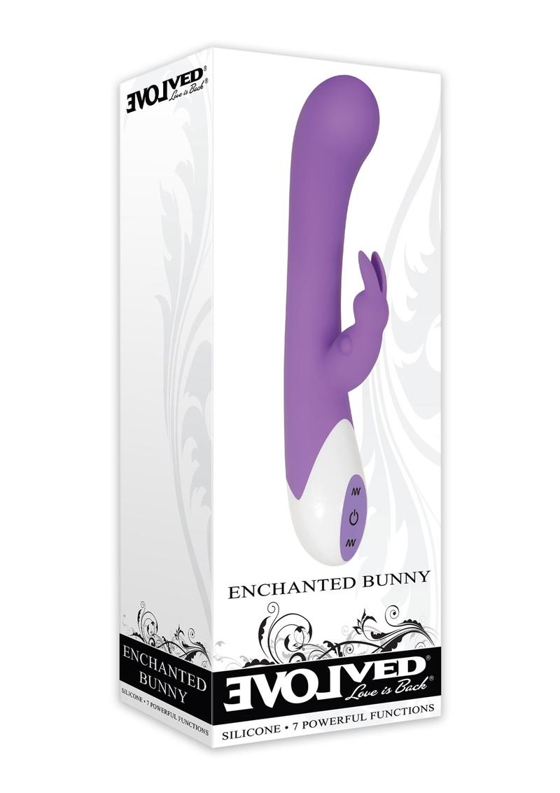 Enchanted Bunny Rechargeable Silicone Rabbit Vibrator - Purple