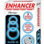 Enhancer Glow Rings Silicone Cockring - Blue/Glow In The Dark