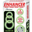 Enhancer Glow Rings Silicone Cockring - Glow In The Dark/Green