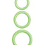 Enhancer Glow Rings Silicone Cockring - Glow In The Dark/Green