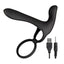 Enhancer The Ultimate Lover Rechargeable Silicone Couples Cock Ring - Black