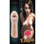 Enlust Nicole Dual End Vibrating Stroker - Mouth - Vanilla