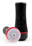 Envy Toys Squeezable Clear Clutch Vibrating Discreet Textured Stroker - Black