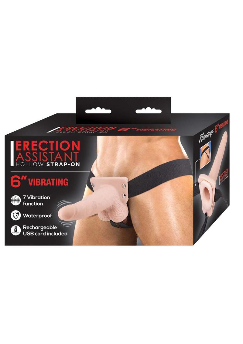 Erection Assistant Hollow Vibrating Strap-On