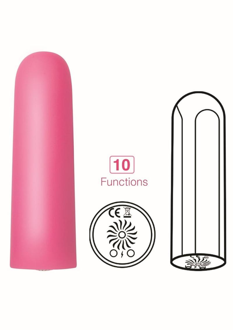 Exciter Mini Vibe Rechargeable Silicone Vibrator - Pink