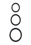 Fantasy C-Ringz Silicone 3-Ring Stamina Cock Ring - Black - Set