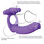 Fantasy C-Ringz Silicone Double Penetrator Rabbit Cock Ring - Purple