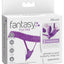 Fantasy For Her Ultimate G-Spot Butterfly Strap-On Rechargeable Silicone with Remote Control - Purple