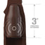 Fantasy X-Tensions Elite Silicone Vibrating 9in Sleeve with 3in Plug and Remote - Chocolate