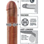 Fantasy X-Tensions Perfect 2in Extension Sleeve with Ball Strap - Chocolate - 8in