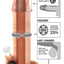 Fantasy X-Tensions Vibrating Real Feel 2in Extension Sleeve