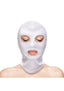 Fetish and Fashion Eyes Andamp; Mouth Hood - White - One Size