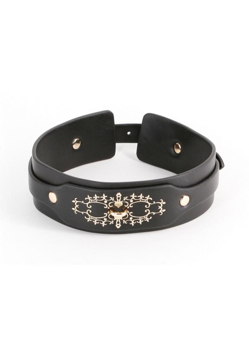 Fetish and Fashion Katrina Collar - Black/Gold