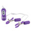 Fetish Fantasy Series 10 Function Vibrating Nipple Clamps with Remote Control - Purple