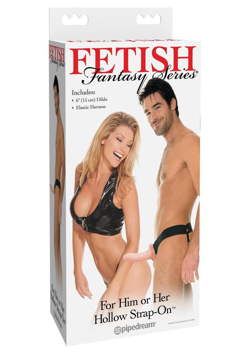 Fetish Fantasy Series For Him Or Her Hollow Strap-On Dildo and Adjustable Harness