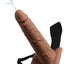 Fetish Fantasy Series Hollow Squirting Strap-On Dildo with Balls and Harness - Caramel - 7.5in