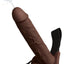 Fetish Fantasy Series Hollow Squirting Strap-On Dildo with Balls and Harness - Chocolate - 9in