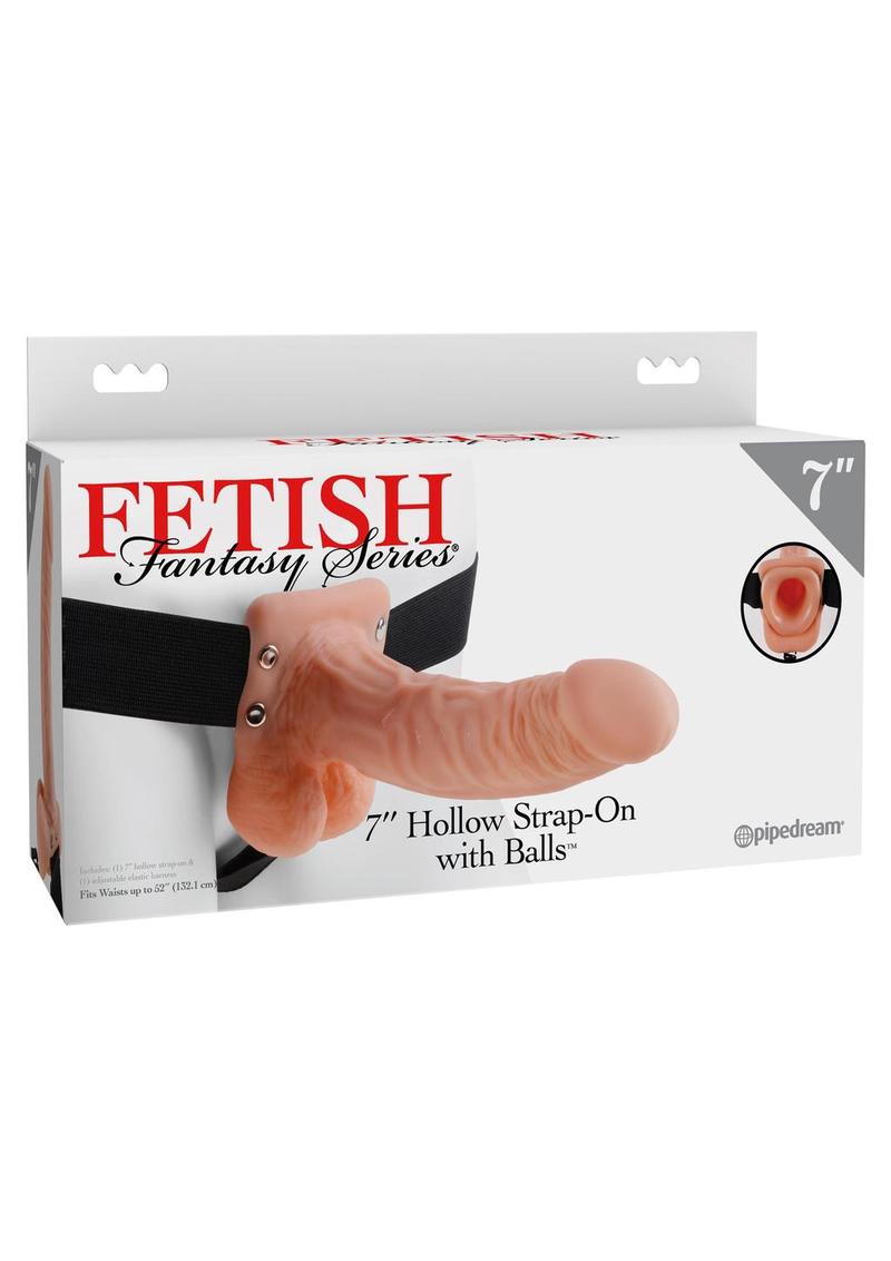 Fetish Fantasy Series Hollow Strap-On Dildo with Balls and Stretchy Harness