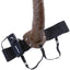 Fetish Fantasy Series Vibrating Hollow Strap-On Dildo and Adjustable Harness with Remote Control - Chocolate - 8in