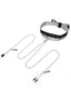 Fifty Shades Of Grey Play Nice Satin and Lace Collar Andamp; Nipple Clamps - Black/Silver