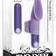 Fingerific Rechargeable Silicone Finger Bullet Vibrator with Clitoral Stimulator - Purple