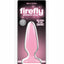 Firefly Pleasure Plug Butt Plug - Glow In The Dark/Pink - Small