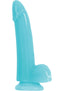 Firefly Smooth Dong Dildo - Blue/Glow In The Dark - 5in