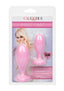 First Time Crystal Booty Duo Silicone Anal Plug - Pink - 2 Pack