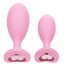 First Time Crystal Booty Duo Silicone Anal Plug - Pink - 2 Pack