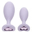 First Time Crystal Booty Duo Silicone Anal Plug - Purple - 2 Pack