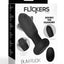 Flickers Bum Flick Flicking and Vibrating Rechargeable Silicone Butt Plug with Remote - Black