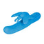 Fluttering Butterfly Silicone Rabbit Vibrator - Blue