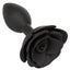Forbidden Rose Silicone Anal Plug - Black - Large