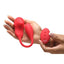 Frisky Double Love Connection Rechargeable Silicone Panty Vibe with Remote - Red