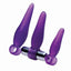 Frisky Fanny Fiddlers 3 Piece Finger Rimmer Set + Vibrating Bullet - Purple