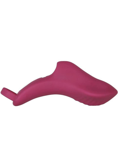 Frisky Finger Rechargeable Silicone Finger-Grip Vibrator - Burgundy