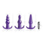 Frisky Thrill Trio Anal Plug - Purple - Set