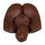 Gender X Backdoor Bash Stroker with Vibrating Cock Ring - Chocolate