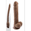 Gender X Flexskin Poseable True Feel Dildo - Chocolate - 10in