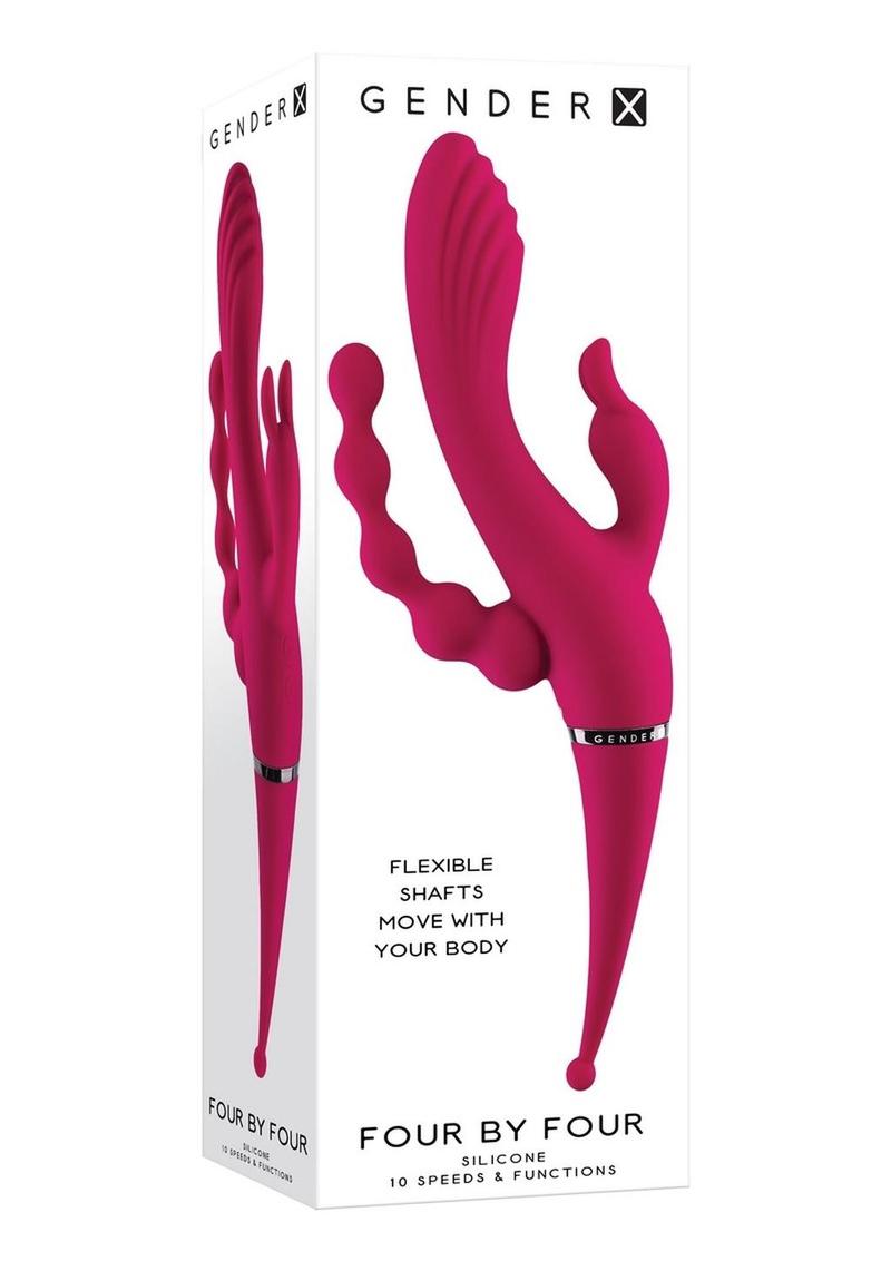 Gender X Four By Four Rechargeable Silicone Quadruple Stimulating Vibrator