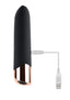 Gender X Gold Standard Rechargeable Silicone Bullet - Black/Rose Gold
